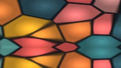 Abstract geometric mosaic pattern background with colorful polygon tiles an.. 動画素材 345652078