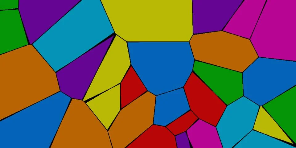 Abstract geometric mosaic pattern with bright colorful shapes Stock Illustration