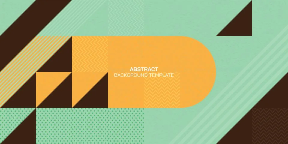 Abstract geometric mosaic pattern decorative ornament chocolate mint concep.. Illustrazione stock