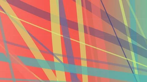 Abstract geometric mosaic pattern with diagonal lines and blocks in red, te.. Illustrazione stock
