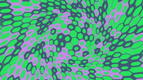 Abstract geometric mosaic pattern in green and purple イラスト素材