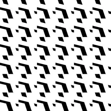 Abstract geometric mosaic pattern, simple seamless monochrome background. Illustrazione stock