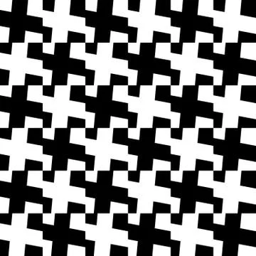 Abstract geometric mosaic pattern, simple seamless monochrome background. Illustrazione stock