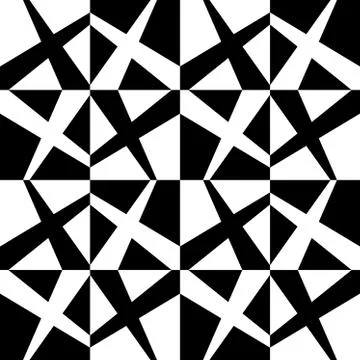 Abstract geometric mosaic pattern, simple seamless monochrome background. Illustrazione stock