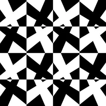 Abstract geometric mosaic pattern, simple seamless monochrome background. Illustrazione stock