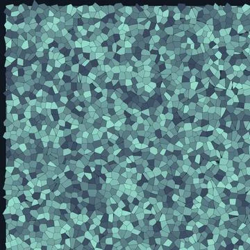 Abstract geometric mosaic pattern with turquoise and dark blue fragmented s.. Stock Illustration