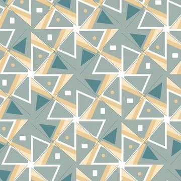 Abstract geometric mosaic seamless vector pattern Stock Illustration