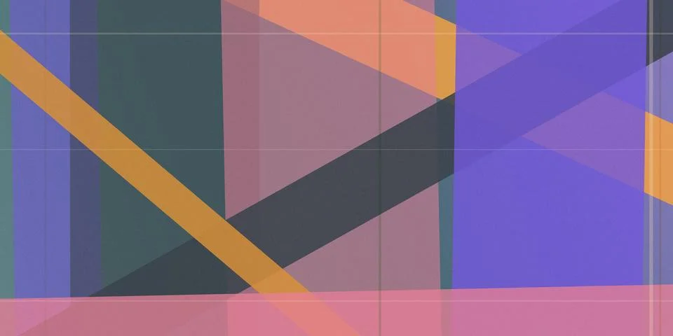 Abstract geometric mosaic with sharp polygon shapes in purple, pink, blue, .. Stock Illustration
