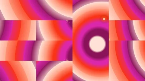 Abstract Geometric Mosaic with Warm Gradient Circles Stock Footage 333695850