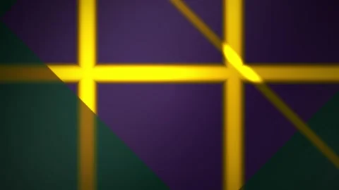 Abstract Geometric Motion Background with Glowing Yellow Lines and Purple G.. Stock Footage 344715431