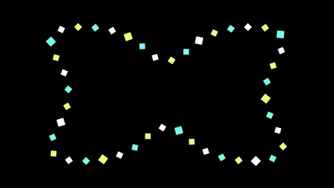 Abstract Geometric Motion Background with Glowing Squares Moving in Wave Pa.. 스톡 동영상 348219358