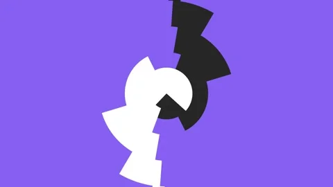 Abstract geometric motion background, with rotating black, and white shapes.. Video stock 347300369
