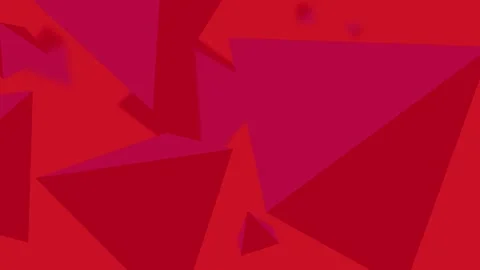 Abstract, geometric motion design composed of various shades of red triangle Stock Footage 323249625