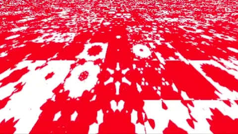Abstract geometric motion that forms a pattern in red and white colors Stock Footage 245993196