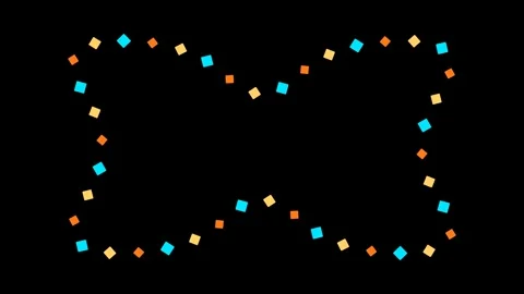 Abstract Geometric Motion Graphics Animation Featuring Colorful Rotating Sq.. Vídeos de archivo 347809103