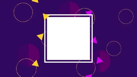Abstract geometric motion graphics background featuring white square frame .. Stock Footage 333546002