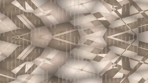 Abstract Geometric Motion in Soft Beige Tones Within Interior Space Stock Footage 328299409