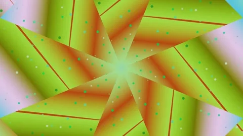 Abstract Geometric Motion: Wireframe Grid and Colorful Kaleidoscope Vidéo 340589993