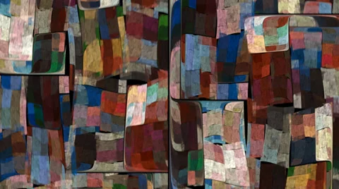 Abstract geometric multicolored texture background seamless looping fractal Stock Footage 32163179