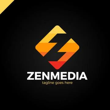 Abstract geometric Negative space letter Z logo. 스톡 일러스트