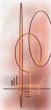 Abstract Geometric Neon Circles Illustrazione stock