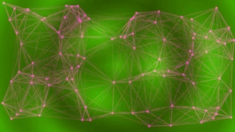 Abstract geometric neon lines creating glowing digital network pattern Stock Footage 339342998