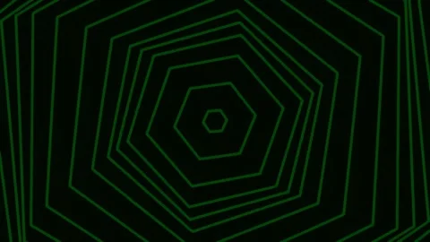 Abstract geometric neon lines forming an elegant hexagonal pattern Stock Footage 341055379