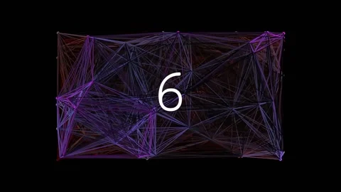 Abstract geometric neon lines glowing on black background for modern tech loo Stock Footage 342095386