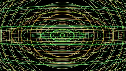 Abstract Geometric Neon Lines Pattern Animation Stock Footage 318737098