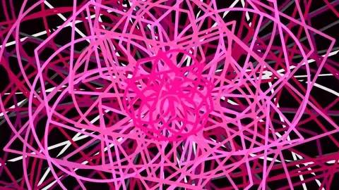 Abstract Geometric Neon Pink Lines Network Pattern Background Stock Footage 342203945