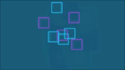 Abstract geometric neon squares overlay background motion for digital prese.. 스톡 동영상 341679379
