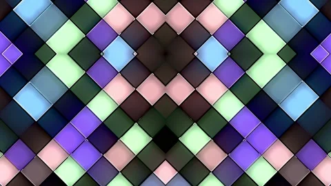 Abstract geometric neon tiles motion background Stock Footage 337330589