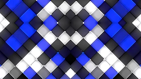 Abstract geometric neon tiles motion background Stock Footage 337937364