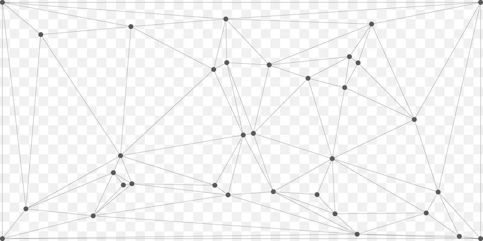 Abstract geometric network background with connected dots and lines Illustrazione stock