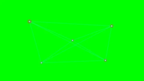 Abstract geometric network constellation against a solid green screen Stock-Footage 341824216