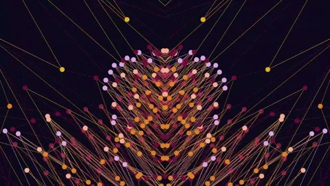 Abstract geometric network, digital art, connection, data visualization Stock Footage 331361767