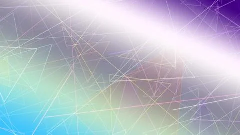 Abstract geometric network of glowing lines and translucent triangles with .. Stock Illustration