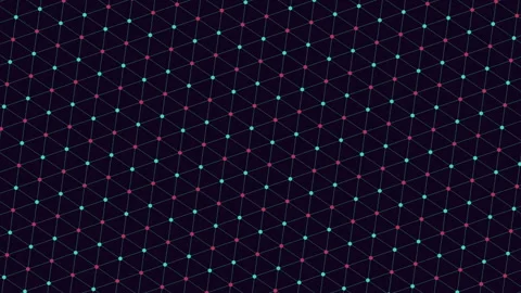 Abstract geometric network grid with glowing nodes and connecting lines Stock Footage 333172572