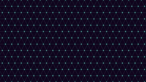 Abstract geometric network grid with glowing nodes and connecting lines Stock Footage 333174556