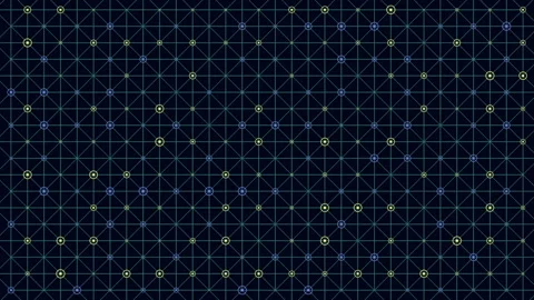 Abstract geometric network grid with glowing nodes, seamless tech background Stock Footage 333188006