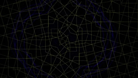 Abstract Geometric Network Grid Pattern Overlay on Dark Background. Stock Footage 334458171