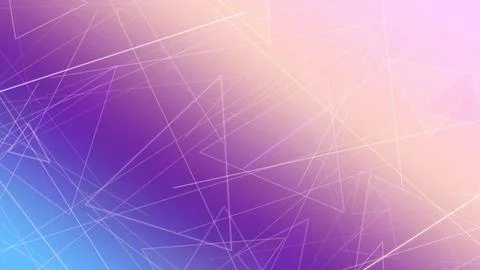 Abstract geometric network lines and triangles glow in purple and pink, cre.. Stock Illustration
