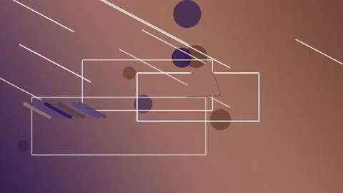 Abstract geometric network lines and translucent frames in purple and mauve.. Stock-Illustration
