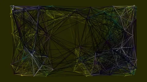 Abstract geometric network lines showing complex data connections and techn.. Stock Footage 342203948