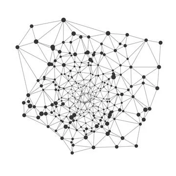 Abstract Geometric Network Mesh Connection Pattern Stock Illustration