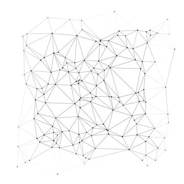 Abstract Geometric Network Mesh Polygon Grid Stock Illustration