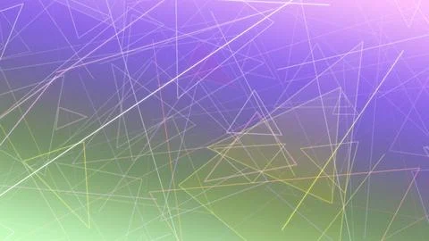 An abstract geometric network of neon lines and shapes evokes futuristic co.. Stock Illustration