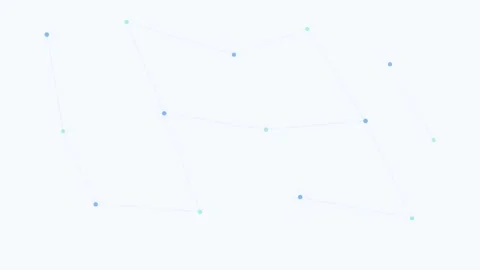 Abstract geometric network nodes connecting digital data points on light 스톡 동영상 343773765