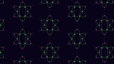Abstract geometric network pattern animation on dark background, seamless tile Stock Footage 330060831