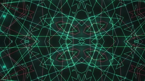 Abstract Geometric Network Pattern with Glowing Lines. Stock Footage 334458325